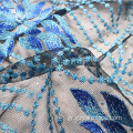 Μπλε κορδόνι δαντέλα μαργαριτάρι Ντουμπάι Lace Fabric